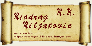 Miodrag Miljatović vizit kartica
